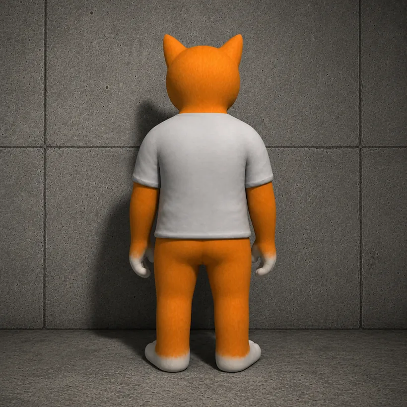 Rusty facing the wall